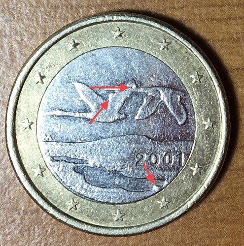 Moneta euro 2001 finlandia - moneta, 1