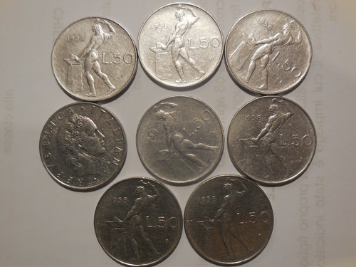 Moneta lire 1958 anno - moneta, 50