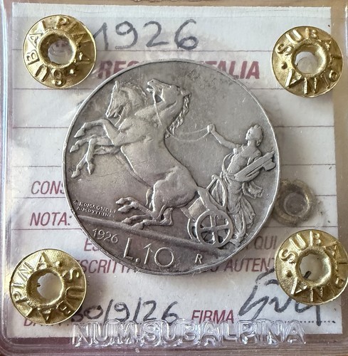 Moneta regno italia 10 lire - italia,