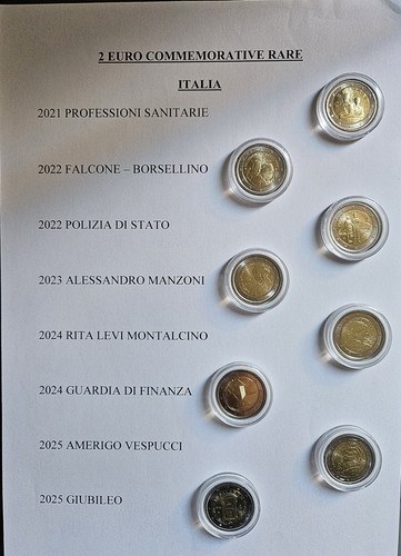 Euro italia monete rare - euro, 8