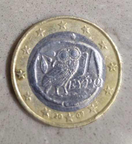 Moneta euro gufo grecia - moneta, da