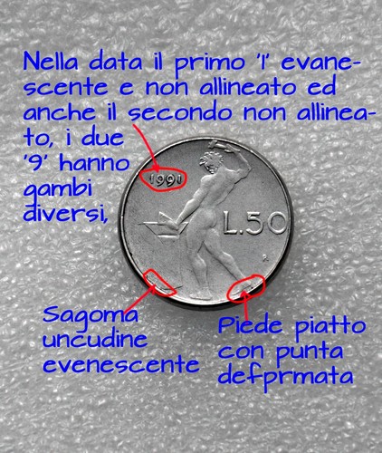 Moneta lire micron - moneta, 50